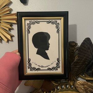 Vintage Walt Disney World silhouette child portrait